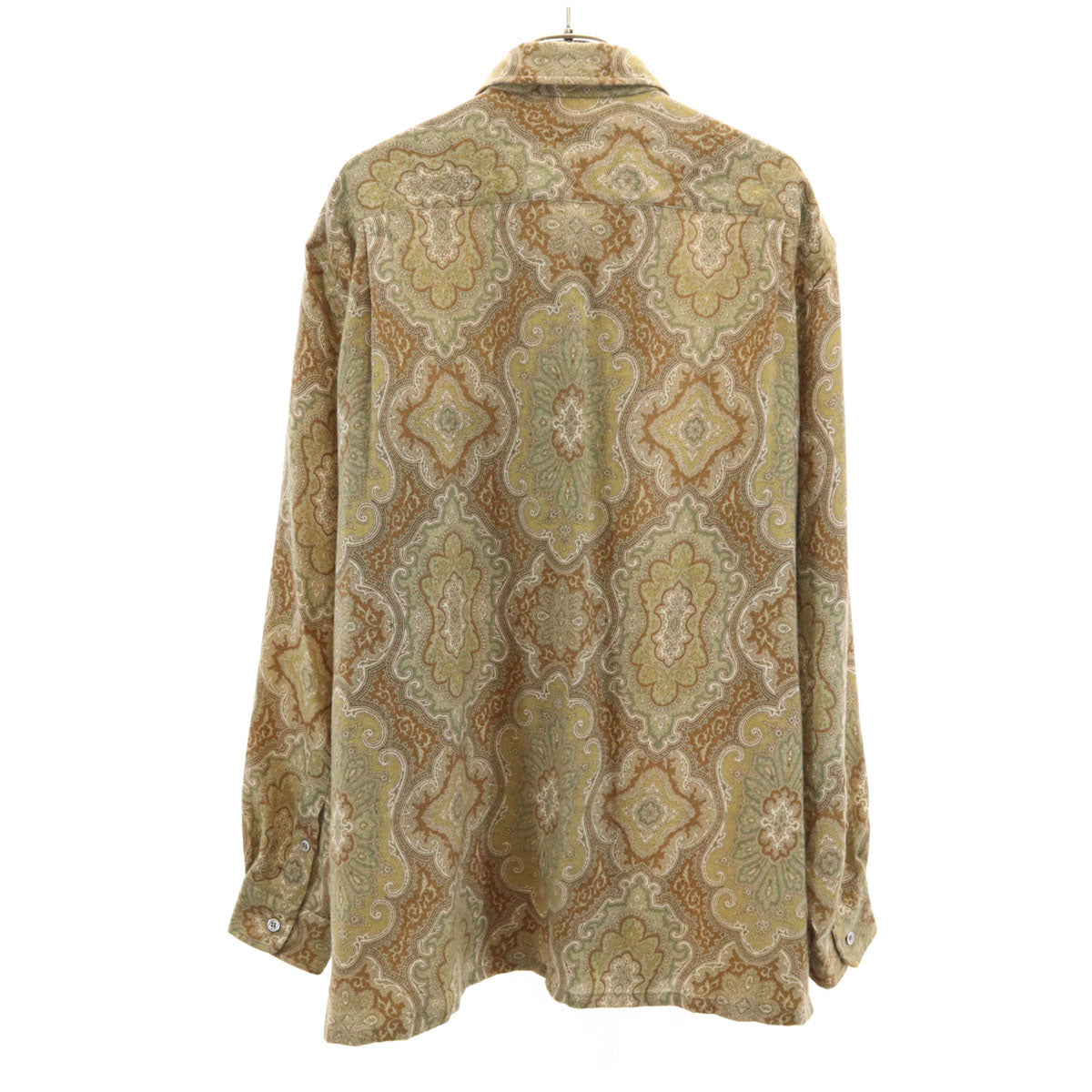 Christian Dior MONSIEUR クリスチャンディオール ムッシュ 90s アンゴラブレンド オールド 総柄 長袖 シャツ M ベージュ メンズ