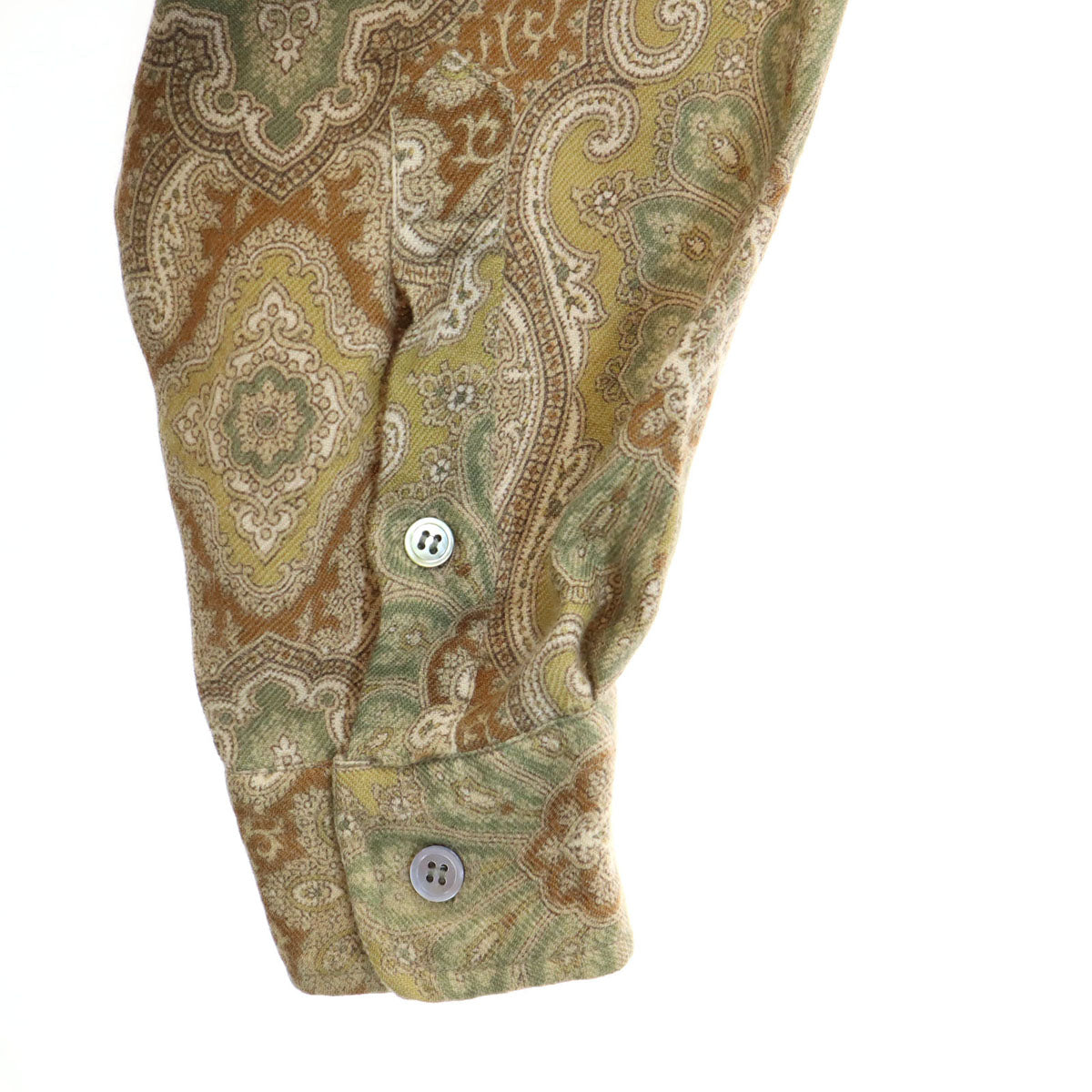 Christian Dior MONSIEUR クリスチャンディオール ムッシュ 90s アンゴラブレンド オールド 総柄 長袖 シャツ M ベージュ メンズ