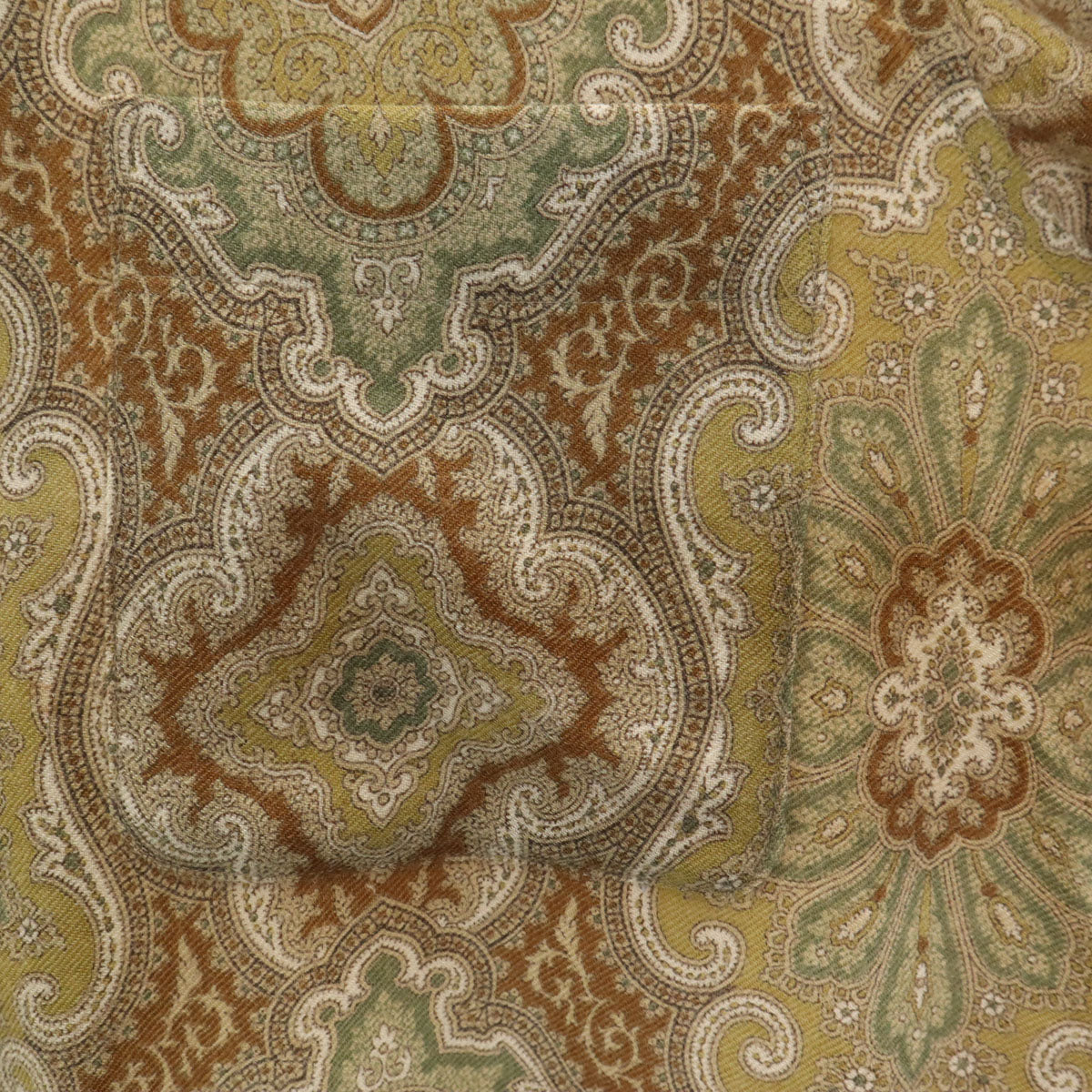 Christian Dior MONSIEUR クリスチャンディオール ムッシュ 90s アンゴラブレンド オールド 総柄 長袖 シャツ M ベージュ メンズ