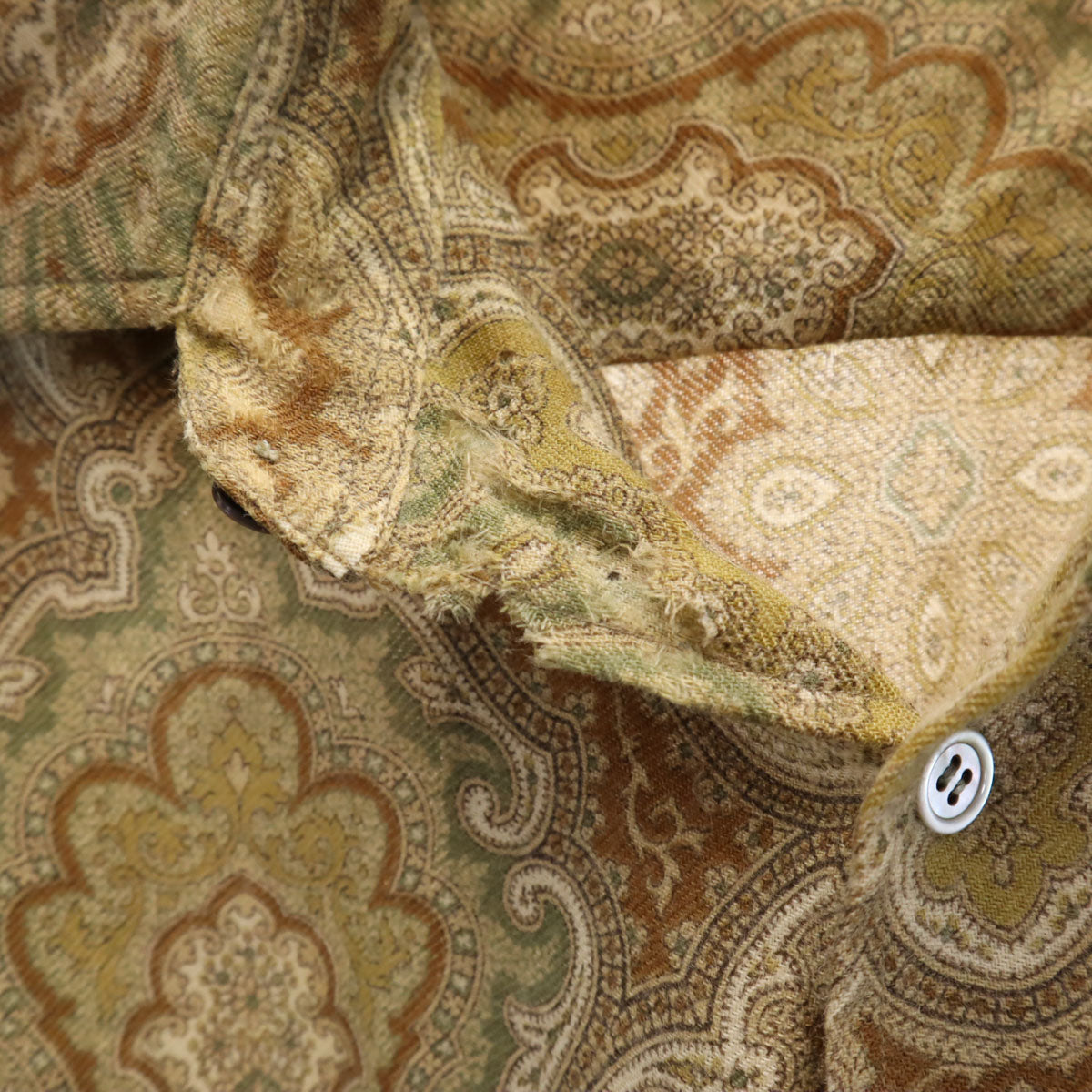 Christian Dior MONSIEUR クリスチャンディオール ムッシュ 90s アンゴラブレンド オールド 総柄 長袖 シャツ M ベージュ メンズ