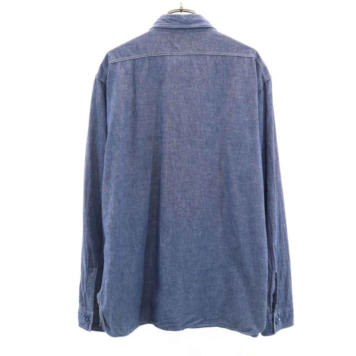 BUZZRICKSON バズリクソン 日本製 長袖 シャンブレー ワークシャツ 17-17 1/2 青紺 東洋エンタープライズ BR25995 メンズ