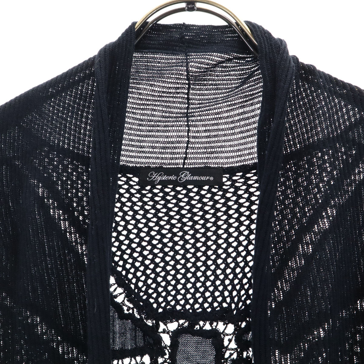 HYSTERIC GLAMOUR ヒステリックグラマー スパイダー 長袖 ニットカーディガン FREE ブラック レディース