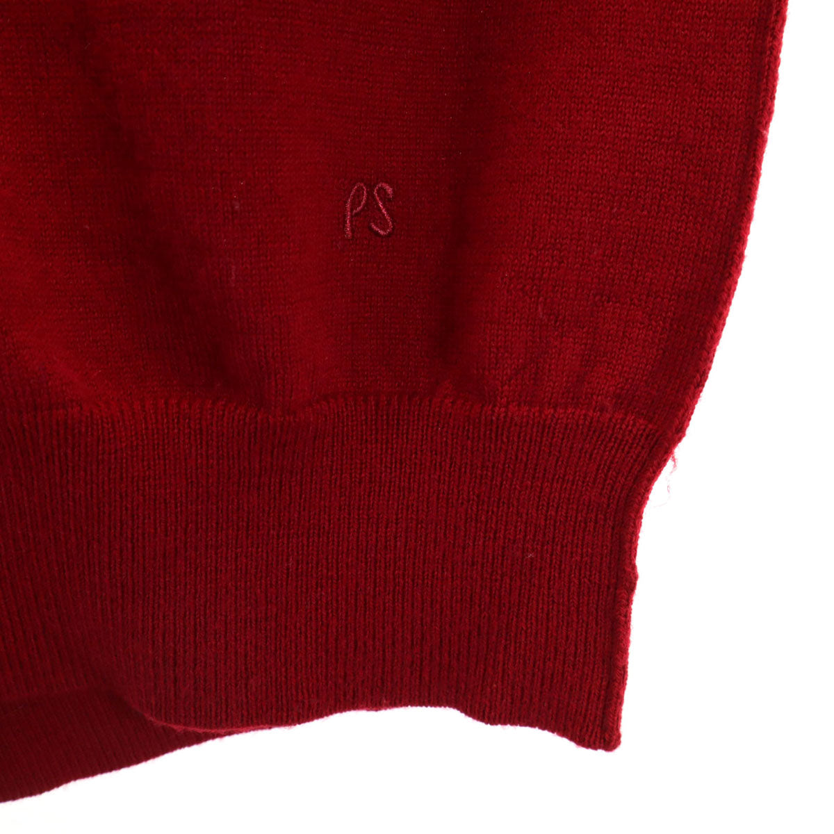 PS Paul Smith ピーエスポールスミス 長袖 Vネック ニットカーディガン L レッド メンズ