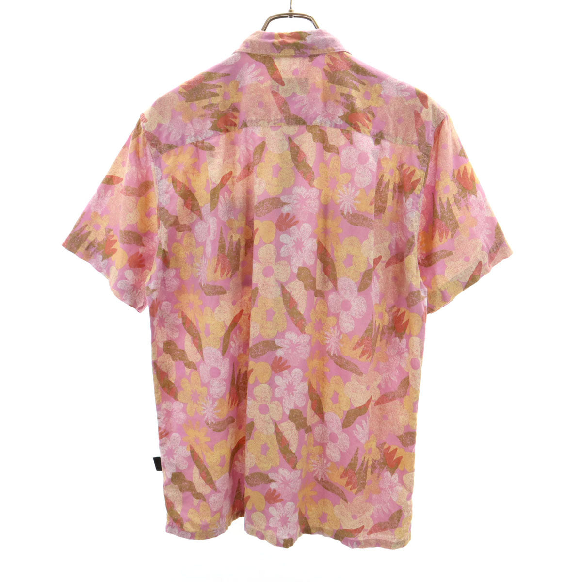 patagonia パタゴニア リネンブレンド 総柄 半袖 シャツ M ピンク アウトドア STY53139SP24 メンズ