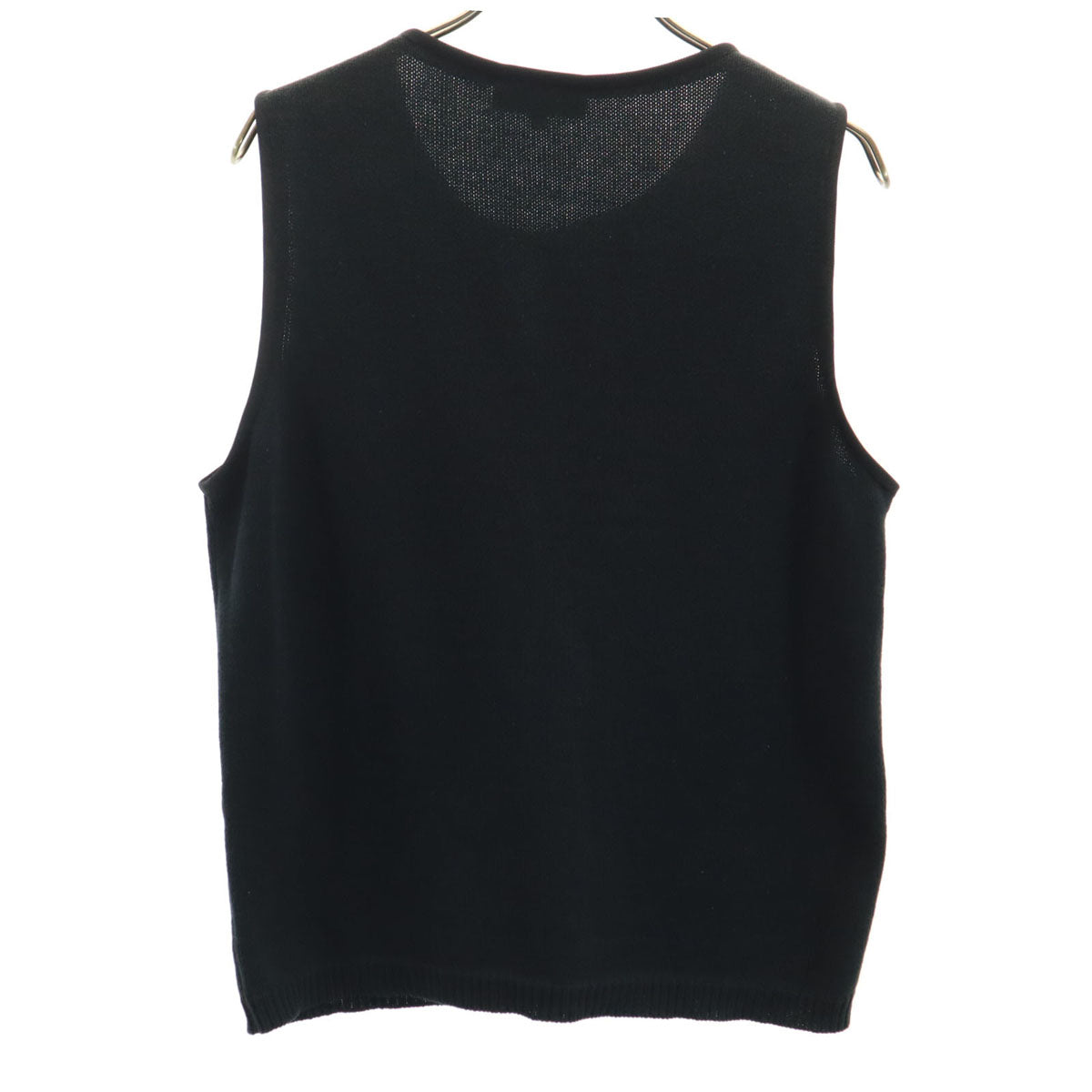 Emporio Armani エンポリオアルマーニ イタリア製 ノースリーブ セーター 48 黒 ニット レディース