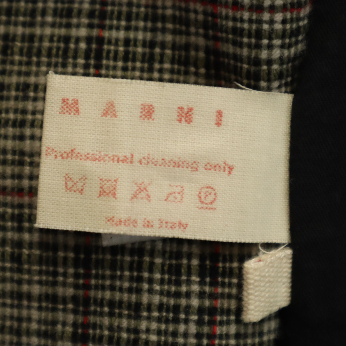 MARNI マルニ イタリア製 ウールブレンド チェック柄 テーラードジャケット 44 グレー系 メンズ