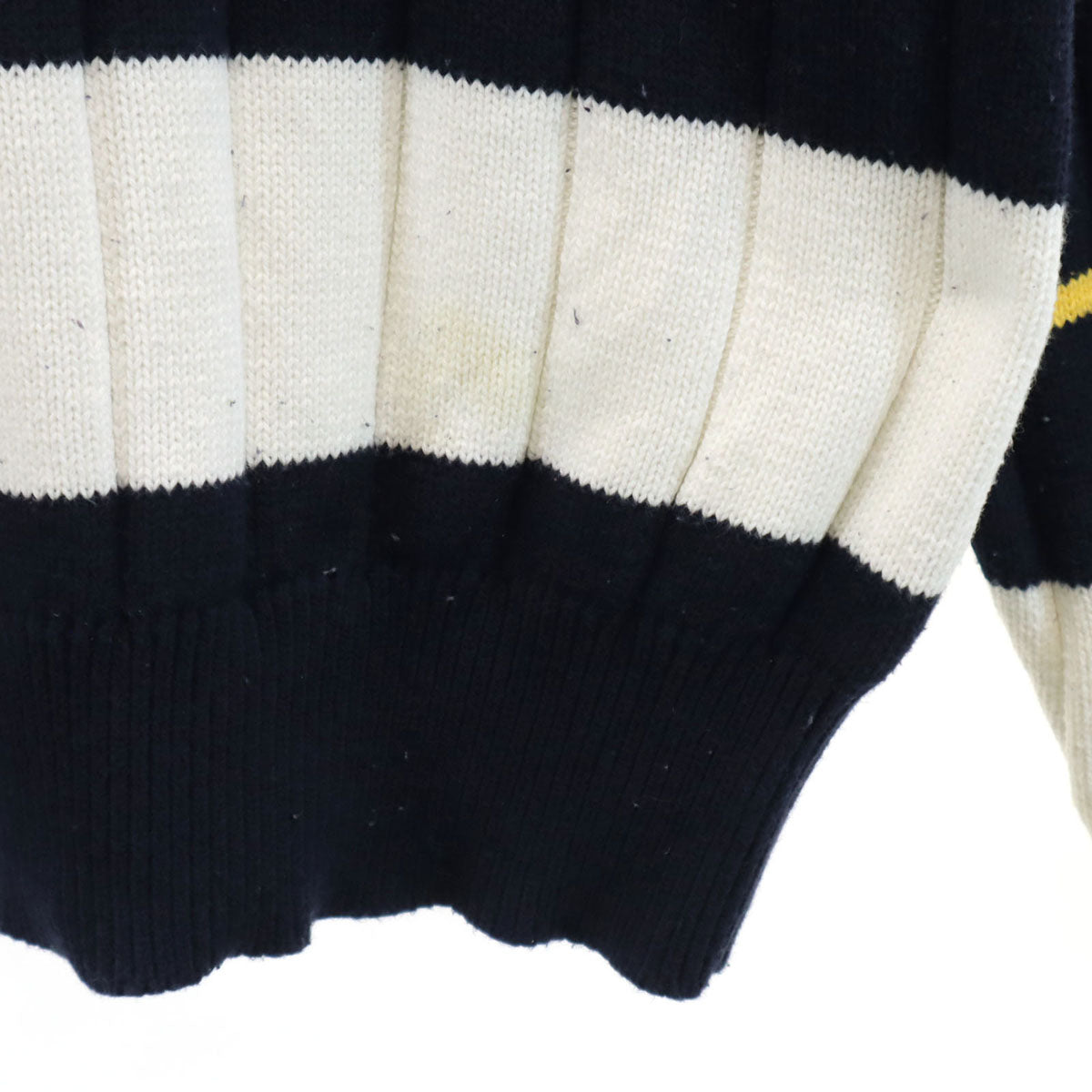 NAUTICA ノーティカ 90s オールド ボーダー柄 長袖 セーター L ネイビー系 コットンニット メンズ