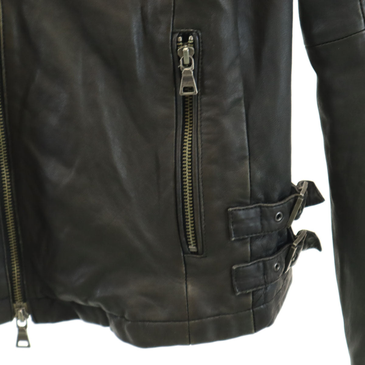 BURBERRY BLACK LABEL バーバリーブラックレーベル レザージャケット L ブラウン系 三陽商会 メンズ