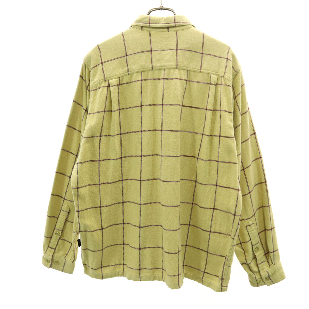 patagonia パタゴニア 格子柄 長袖 コットンシャツ M グリーン系 アウトドア 539545F6 メンズ