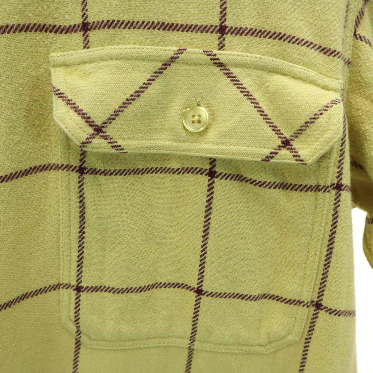 patagonia パタゴニア 格子柄 長袖 コットンシャツ M グリーン系 アウトドア 539545F6 メンズ