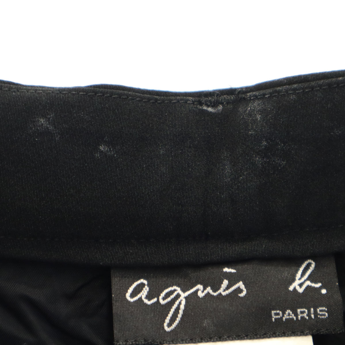 agnes b. アニエスベー 日本製 パンツスーツ 上下 セットアップ 0/36 黒 レディース