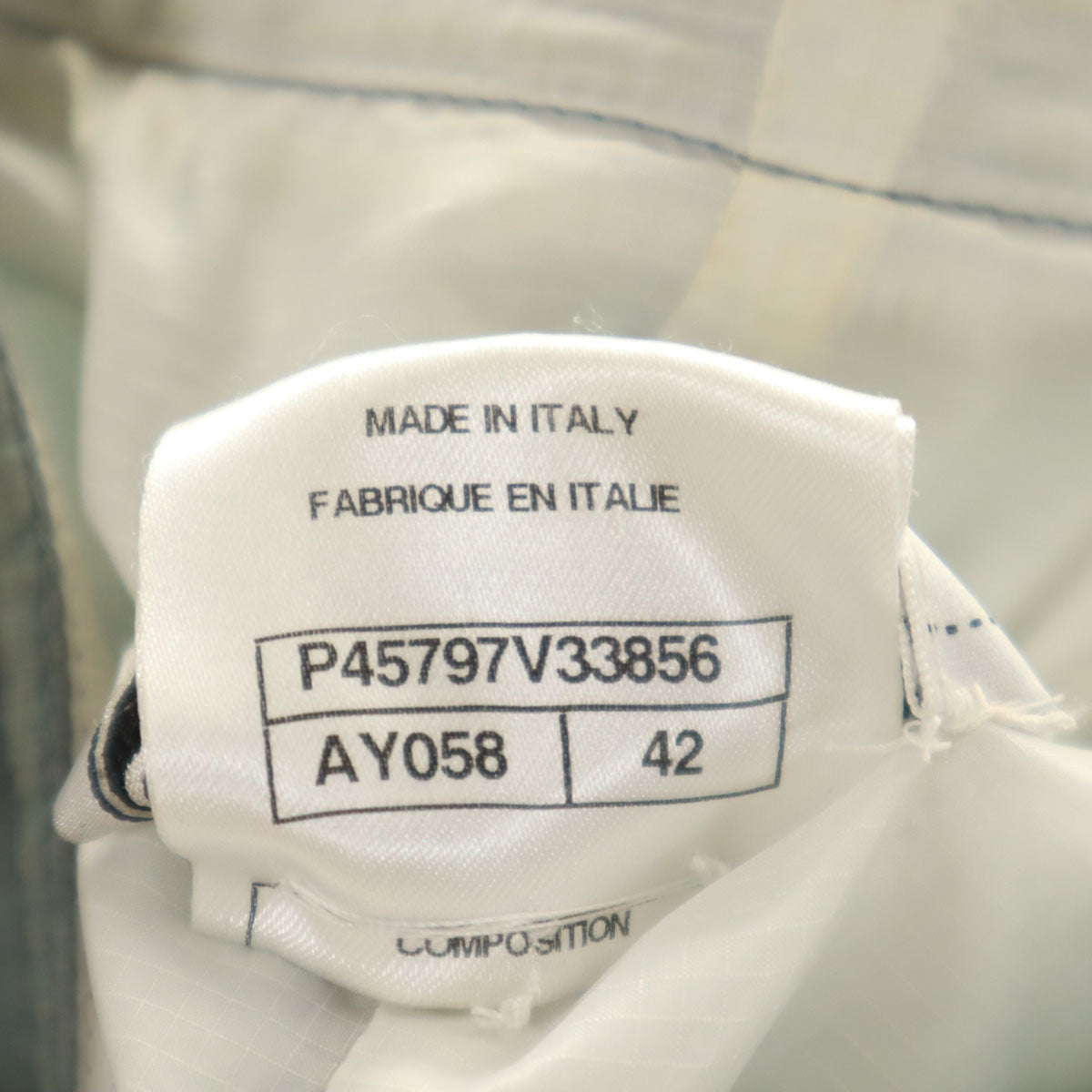 CHANEL シャネル イタリア製 ジップジャケット 42 グリーン系 レディース