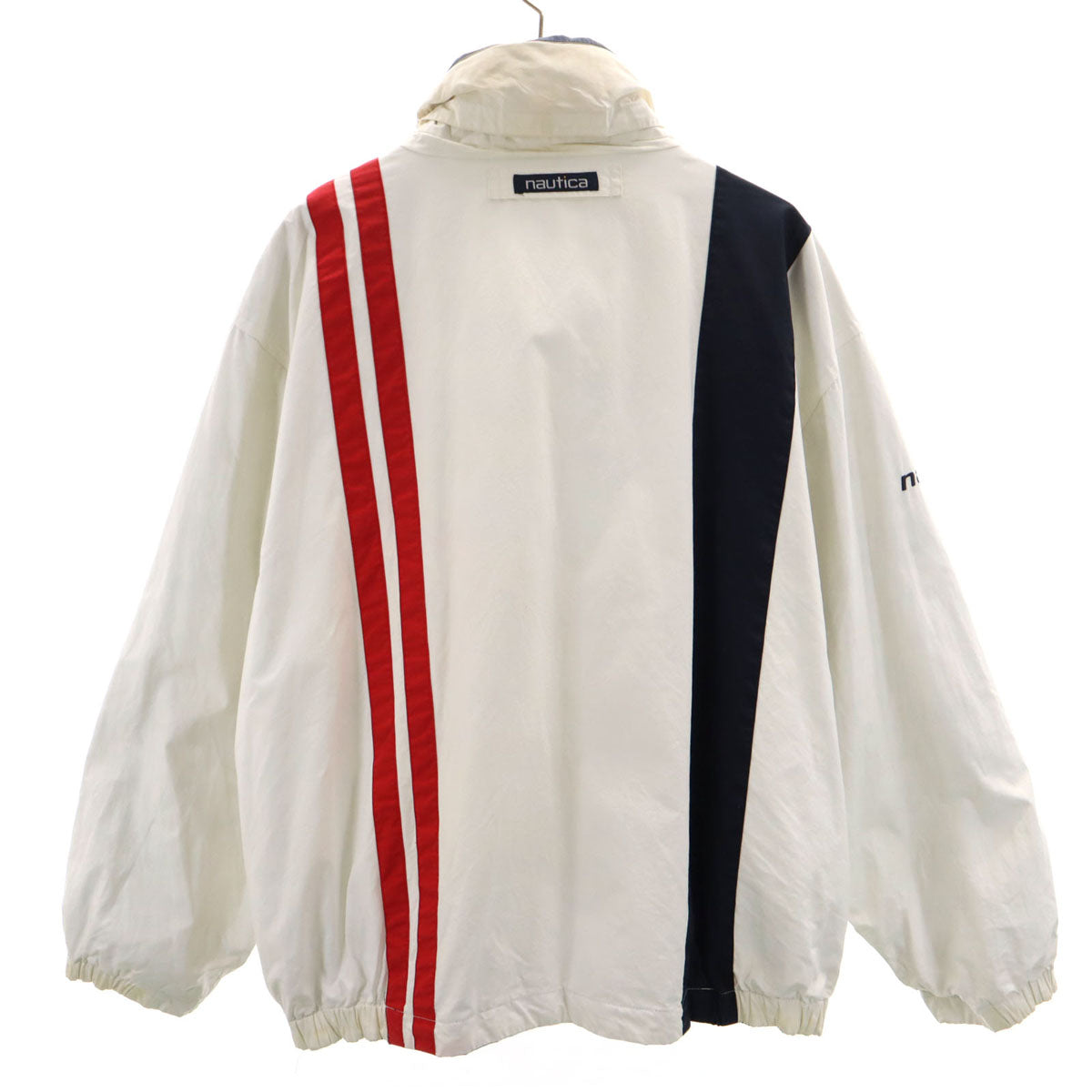 NAUTICA ノーティカ 90s オールド ジップジャケット L ホワイト系 リバーシブル メンズ