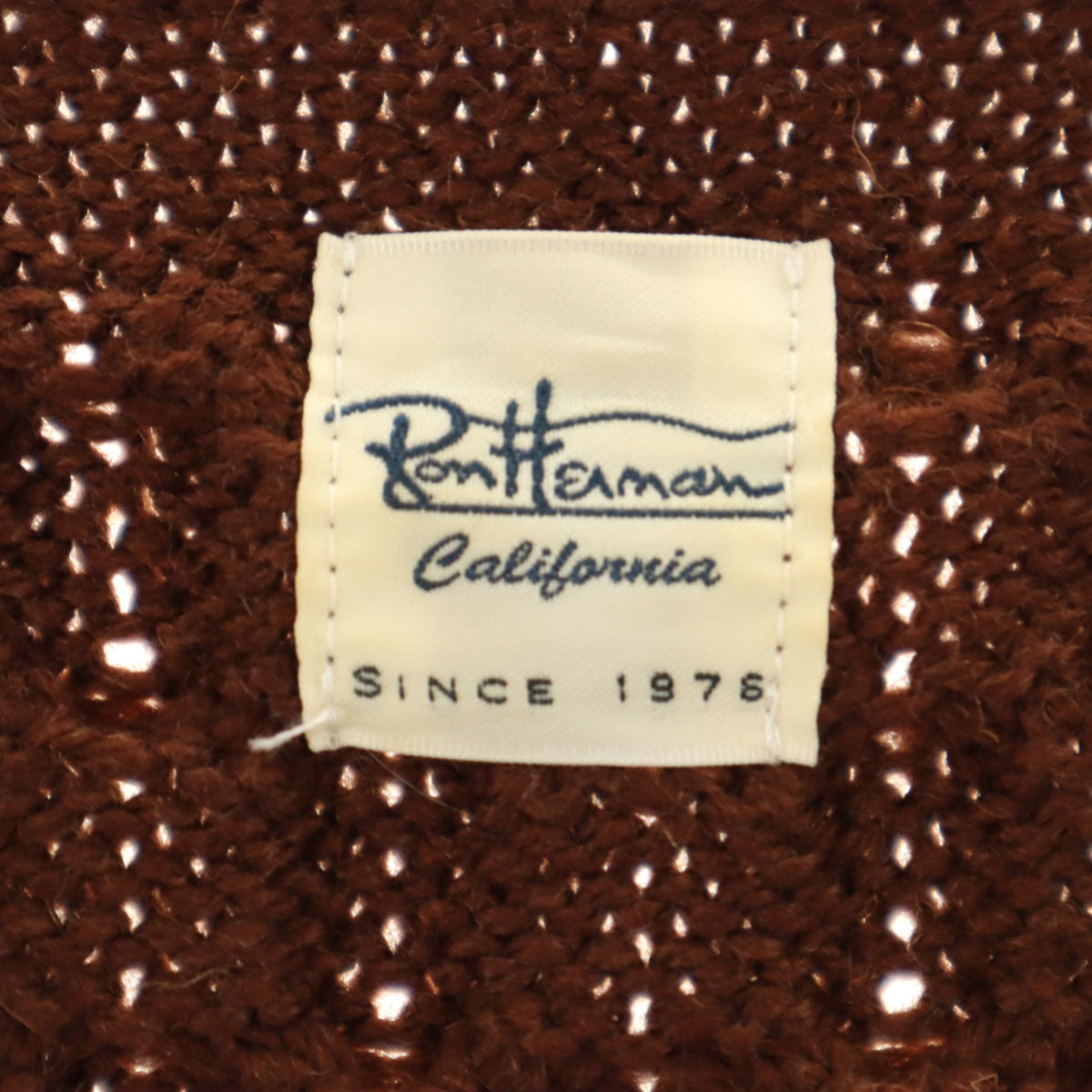 Ron Herman ロンハーマン 7分袖 Vネック セーター XS ブラウン系 ニット メンズ