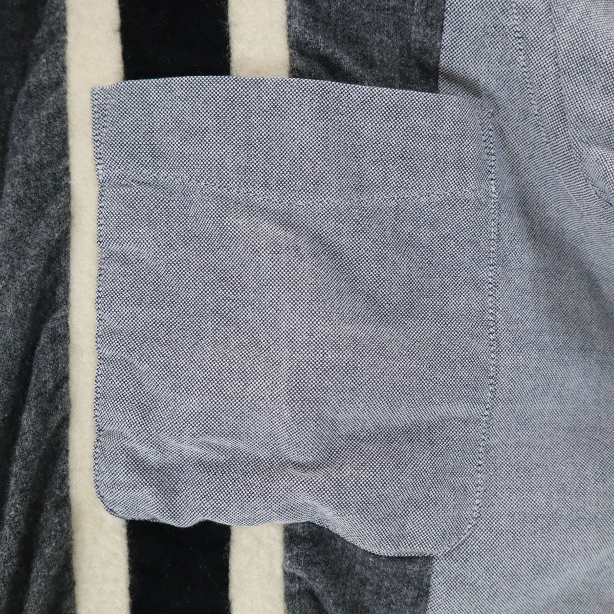 COMME des GARCONS HOMME コムデギャルソンオム 2011年 日本製 長袖 ボタンダウンシャツ XS ネイビー系 メンズ