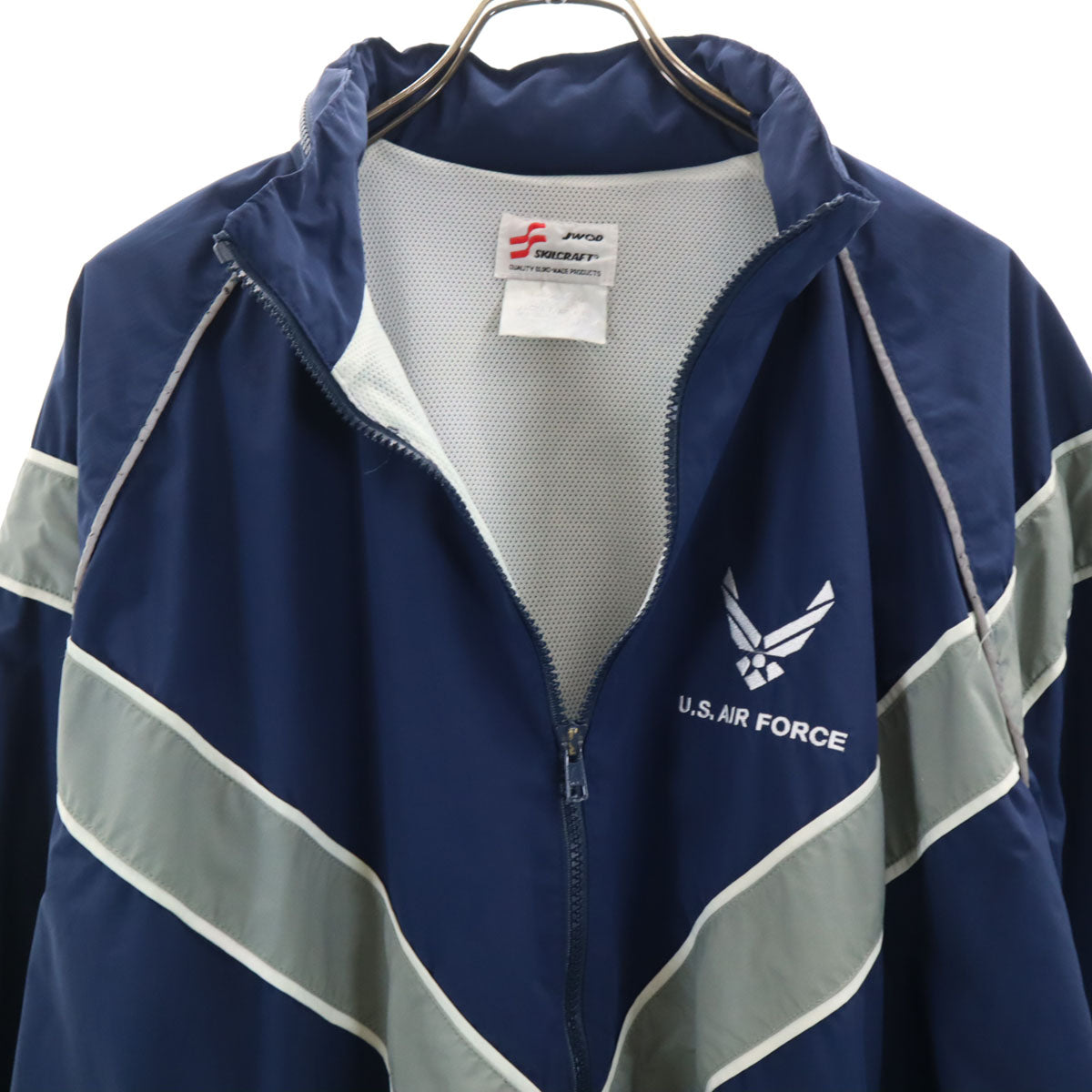 US AIR FORCE アメリカ空軍 JWOD SKILCRAFT ナイロンジャケット L ネイビー メンズ