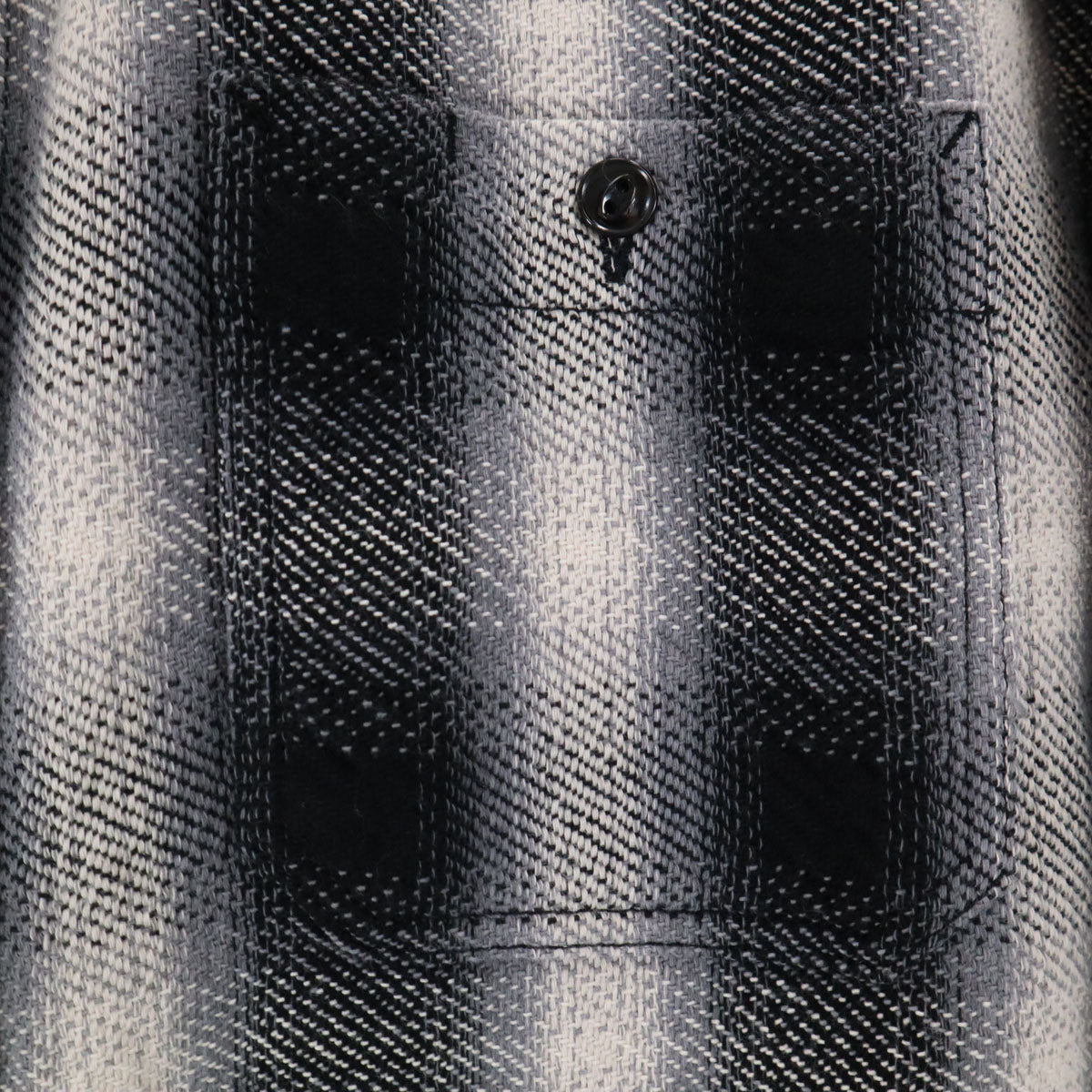 BARNS OUTFITTERS バーンズアウトフィッターズ 日本製 チェック柄 長袖 シャツ L 黒系 メンズ