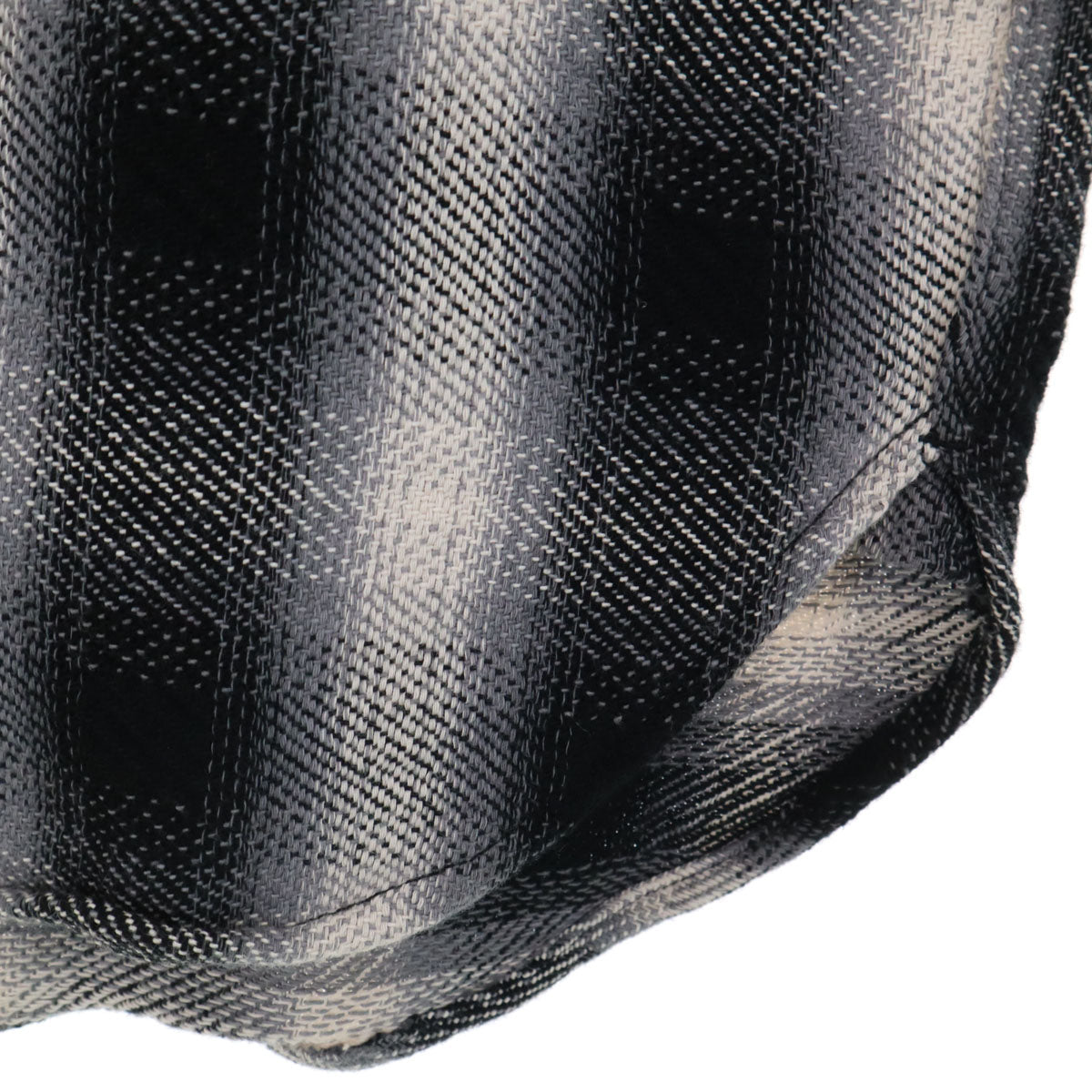 BARNS OUTFITTERS バーンズアウトフィッターズ 日本製 チェック柄 長袖 シャツ L 黒系 メンズ