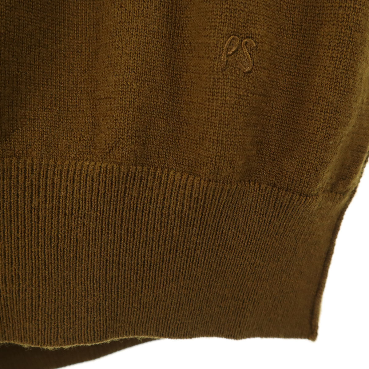 PS Paul Smith ピーエスポールスミス ウール 長袖 Vネック ニットカーディガン L ブラウン系 メンズ