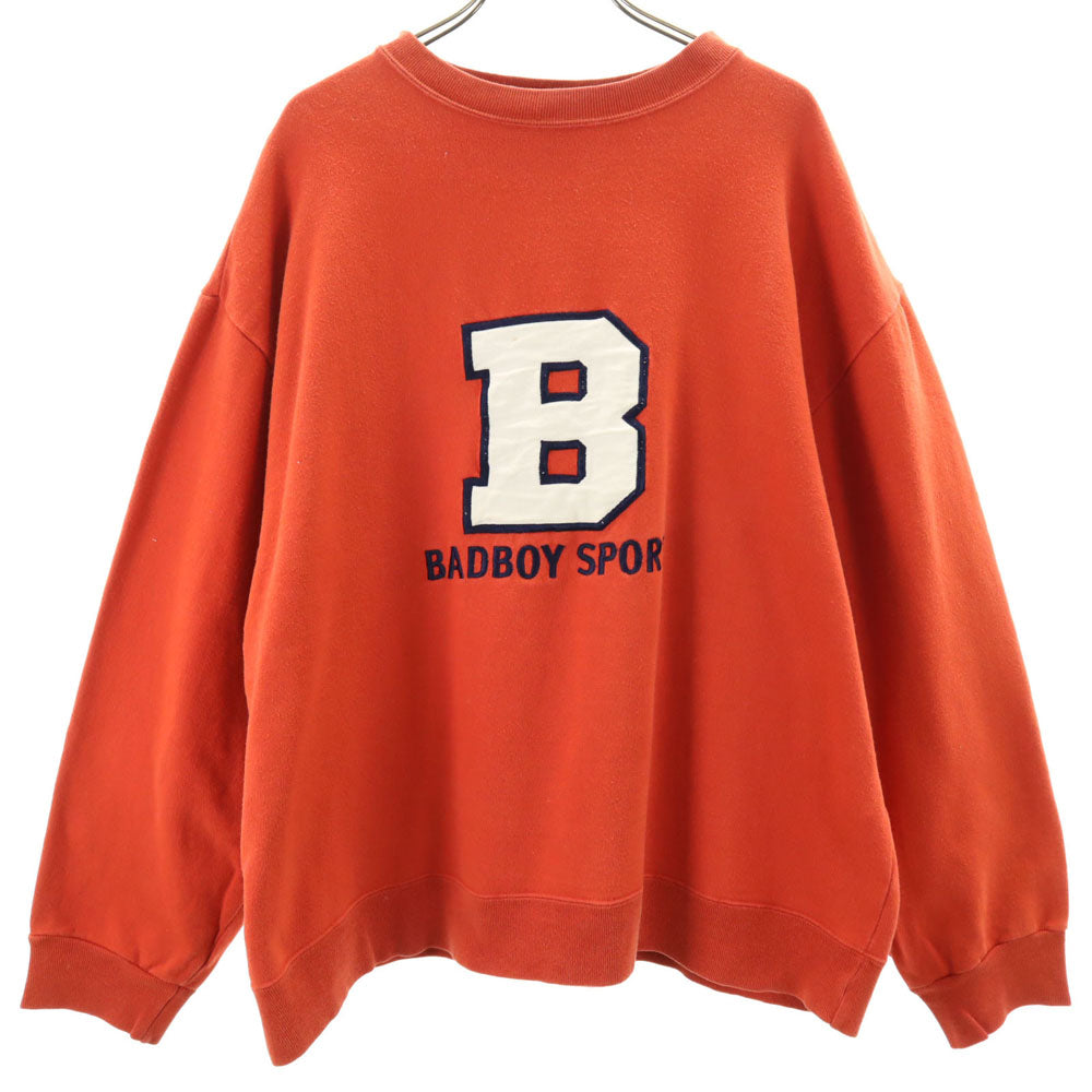 BAD BOY バッドボーイ 長袖 スウェット トレーナー L オレンジ メンズ