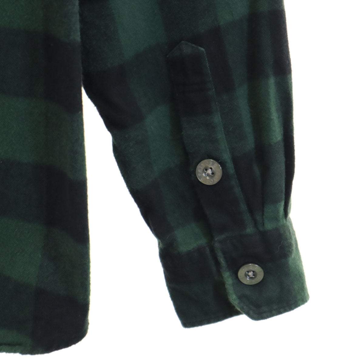 FAT エフエーティー 日本製 チェック柄 長袖 ネルシャツ JUMBO 深緑 シャモアクロス メンズ