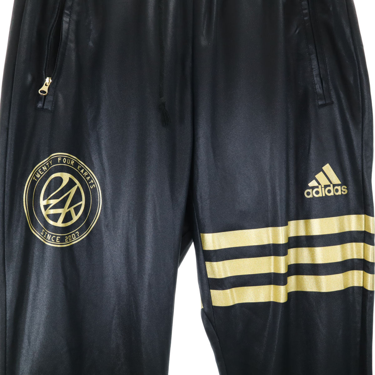 adidas アディダス 24karats トゥエンティーフォーカラッツ コラボ トラックジャケット 上下 セットアップ L ブラック系 メンズ