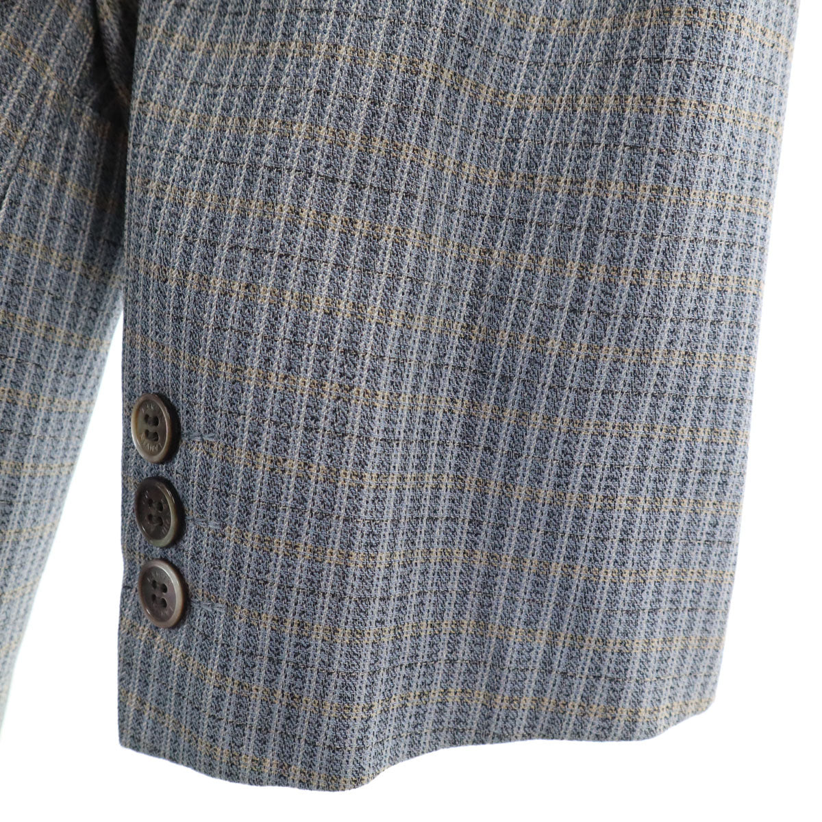 LANVIN ランバン 90s シルク オールド テーラードジャケット 58 ブルーグレー系 ビッグサイズ メンズ