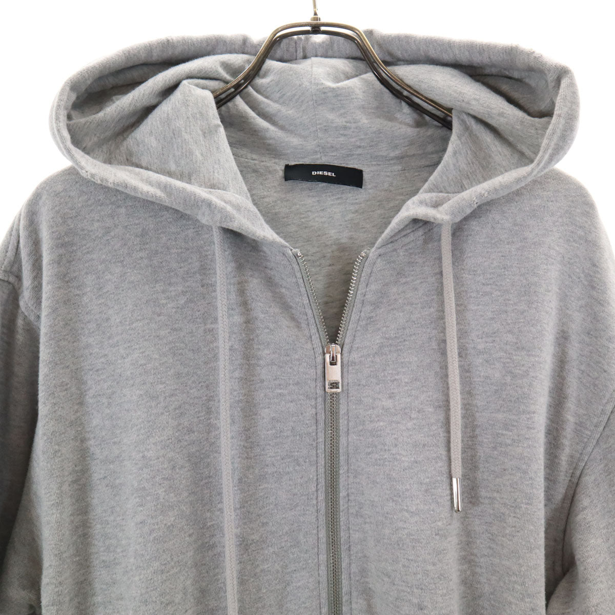 ★希少Lサイズ★ DIESEL スタジャン 袖デニム ダメージ加工 ダブルジップ LUXSTYLE デニムジャケット gジャン ヴィンテージ加工ダメージ