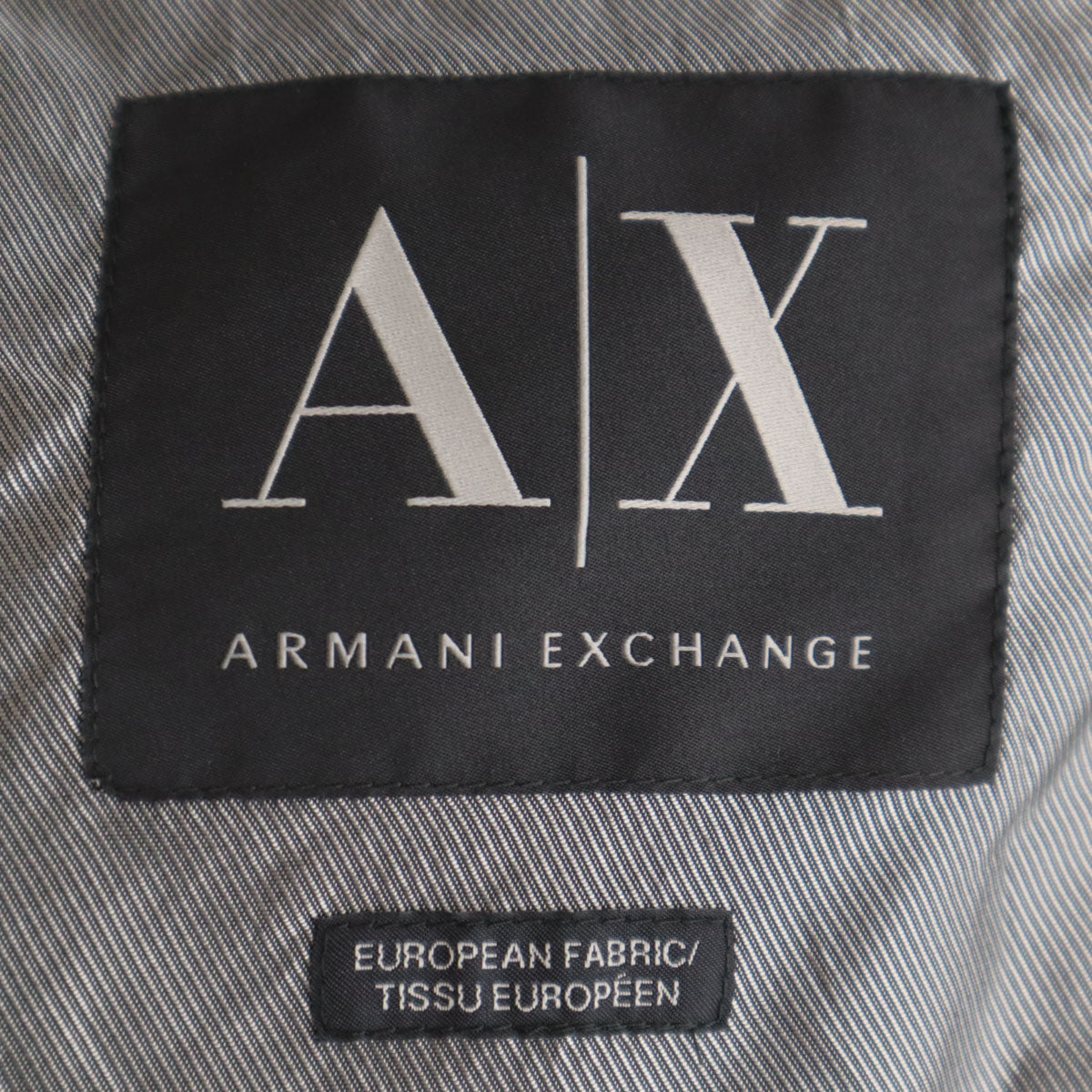 ARMANI EXCHANGE アルマーニエクスチェンジ ストライプ柄 テーラードジャケット 34 グレー メンズ