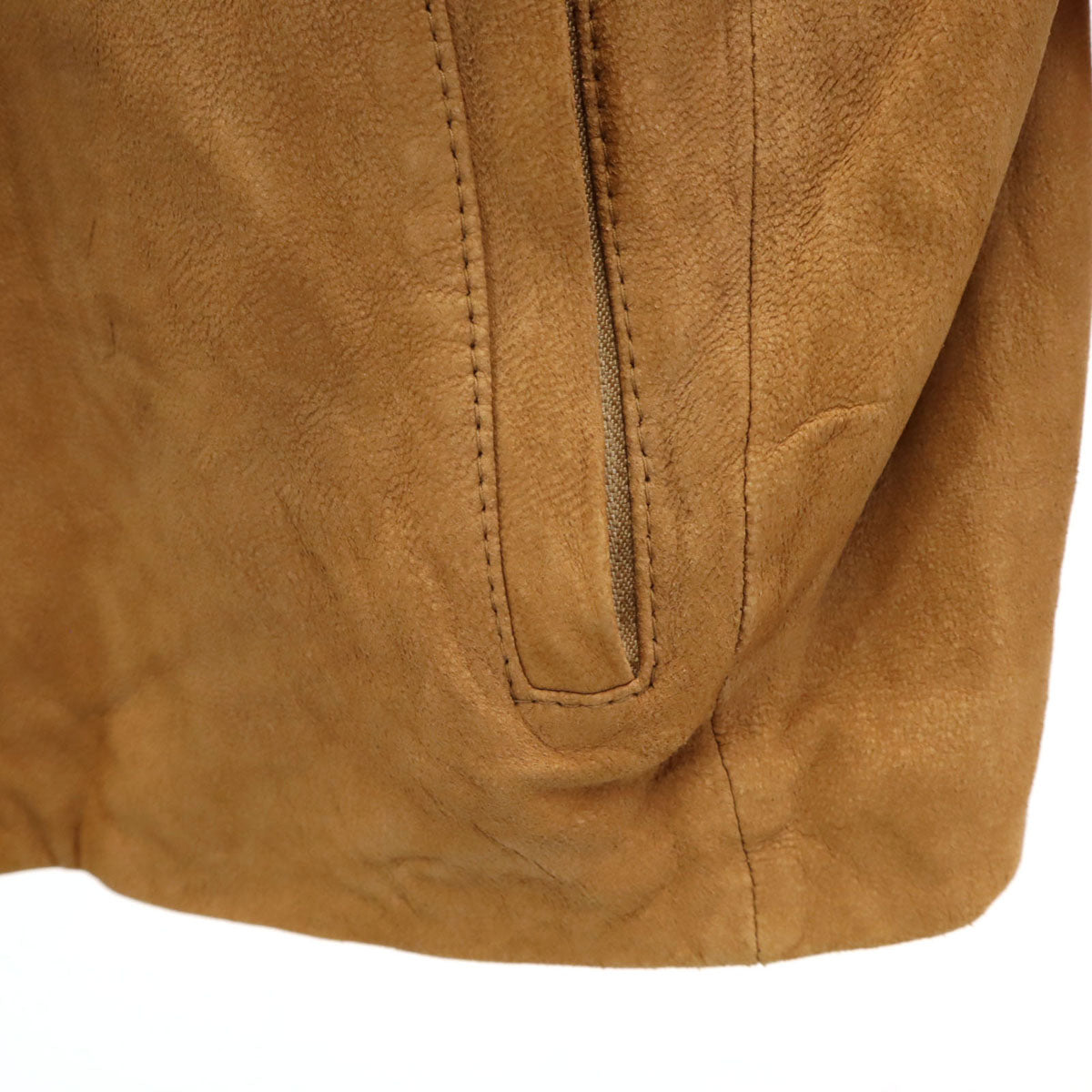 Adam et Rope' アダムエロペ 羊革 レザー シングルライダースジャケット 38 ブラウン レディース