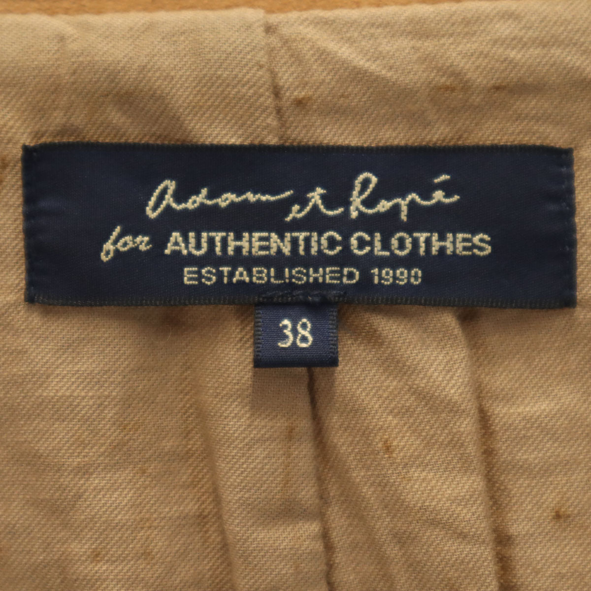 Adam et Rope' アダムエロペ 羊革 レザー シングルライダースジャケット 38 ブラウン レディース