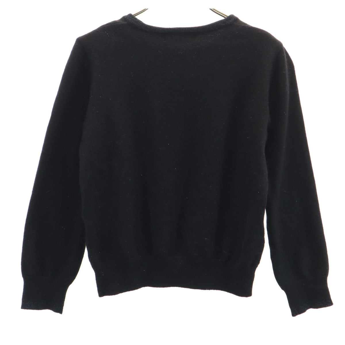 YVES SAINT LAURENT イヴサンローラン 90s 日本製 オールド 長袖 ニット M ブラック レディース