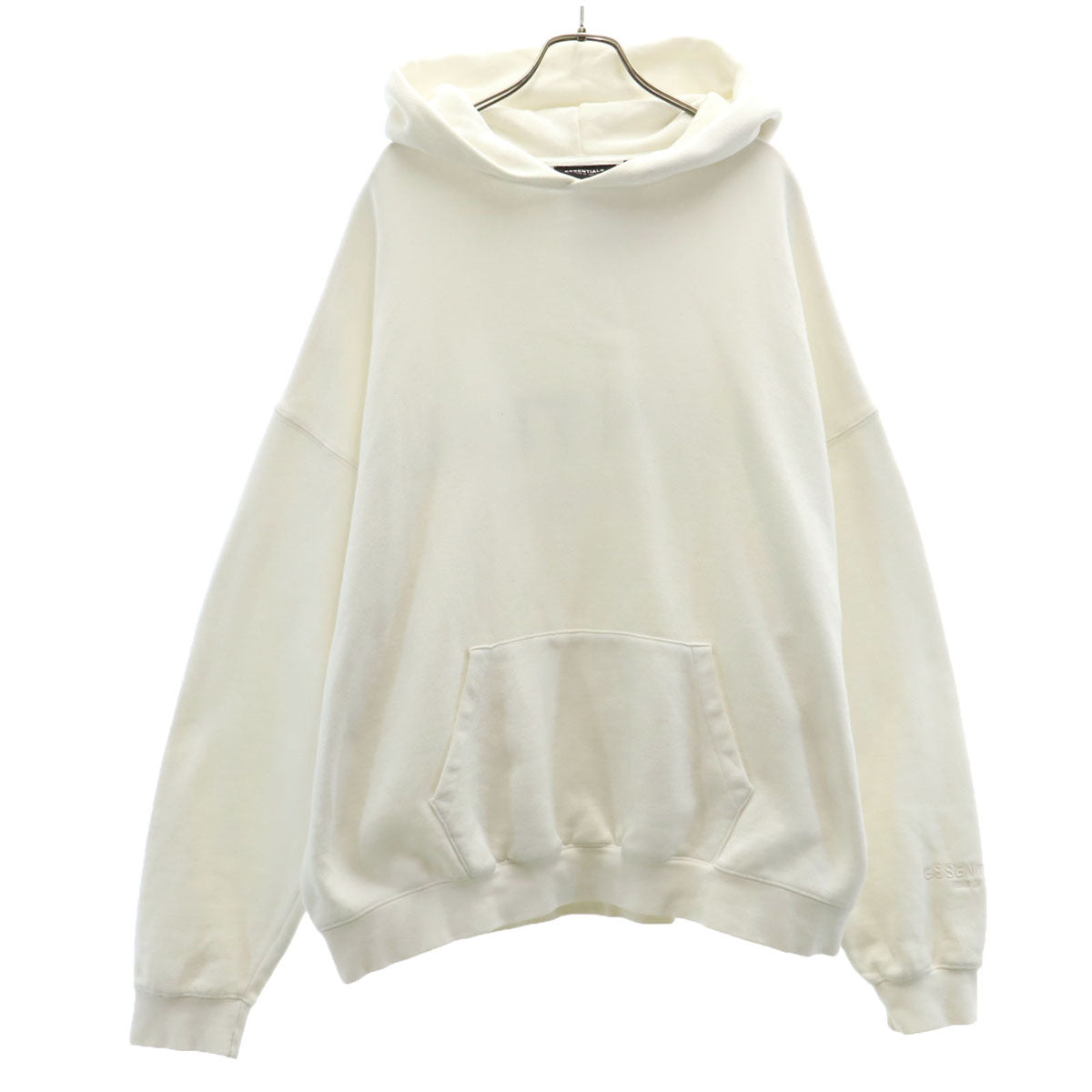 ESSENTIALS エッセンシャルズ バックロゴ 長袖 スウェットパーカー L ホワイト メンズ