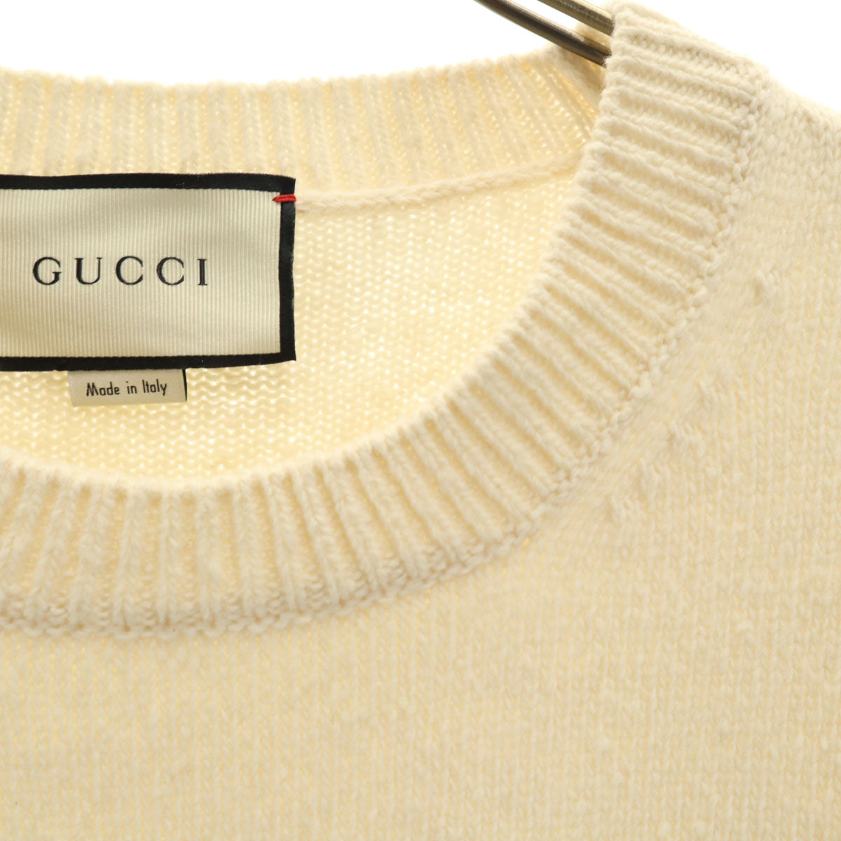 GUCCI グッチ イタリア製 タイガー 長袖 セーター M アイボリー 522644 ニット メンズ