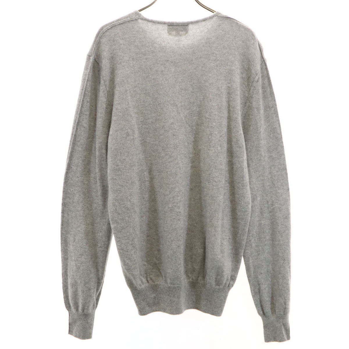 HERMES エルメス イタリア製 カシミヤ100％ 長袖 セーター M グレー ニット メンズ