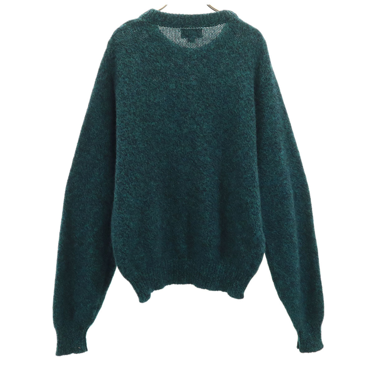 LANDS' END ランズエンド 90s USA製 オールド 長袖 メランジ セーター M グリーン系 ニット メンズ