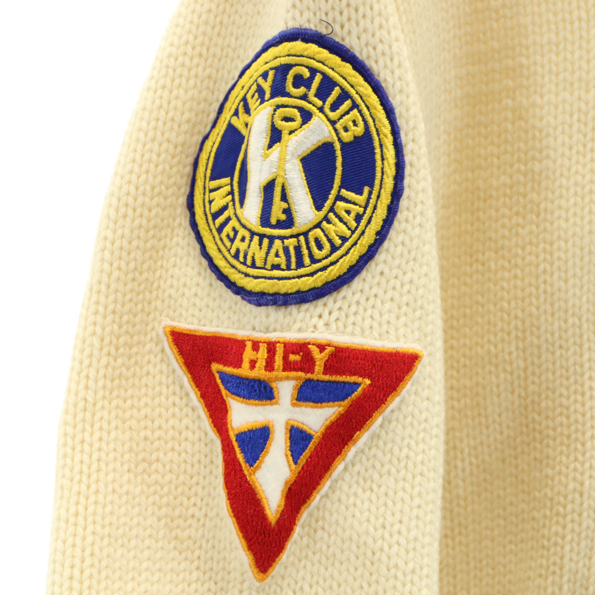 HONOR MADE 50s ヴィンテージ レタード 長袖 Vネック レタード ニット