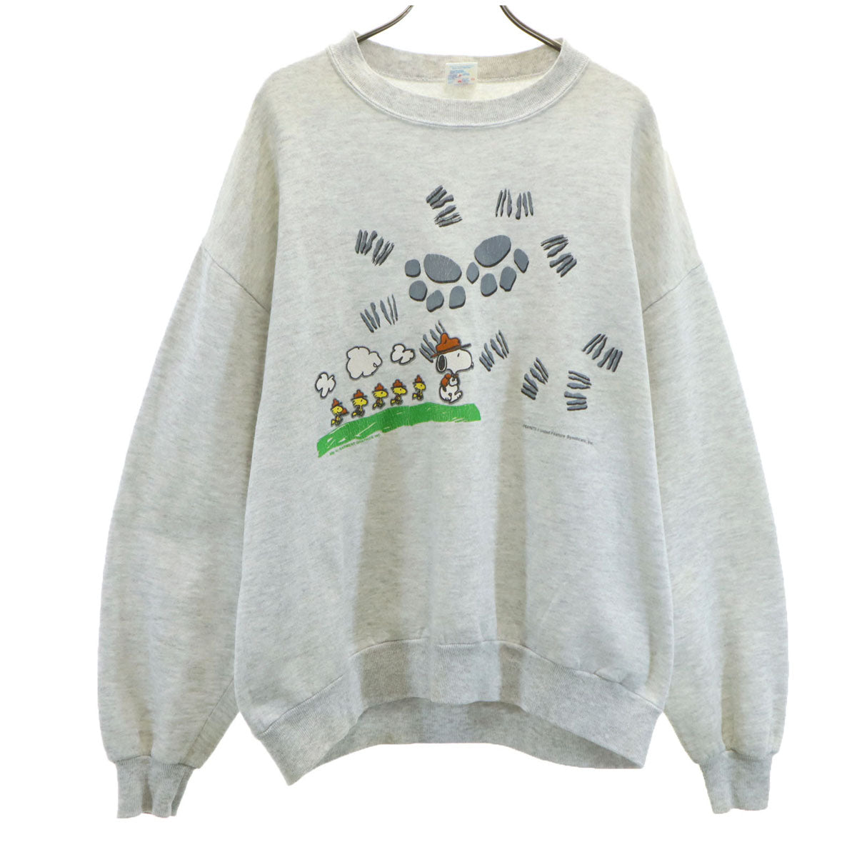 JERZEES ジャージーズ 80s 90s USA製 オールド スヌーピー 長袖 スウェット トレーナー L グレー SNOOPY メンズ