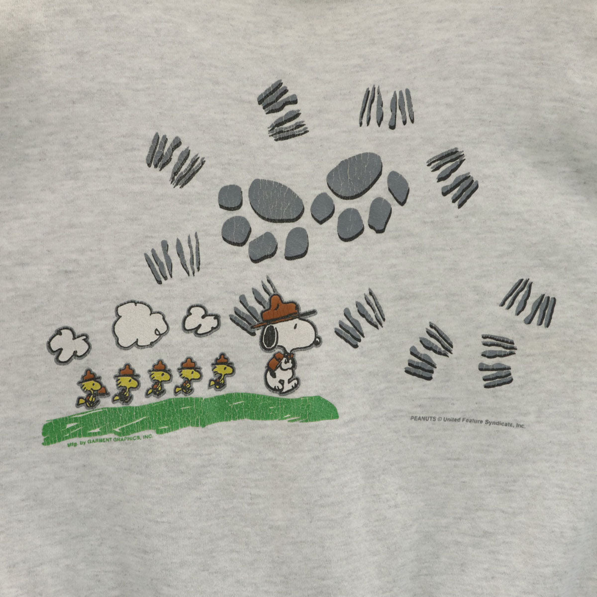 JERZEES ジャージーズ 80s 90s USA製 オールド スヌーピー 長袖 スウェット トレーナー L グレー SNOOPY メンズ