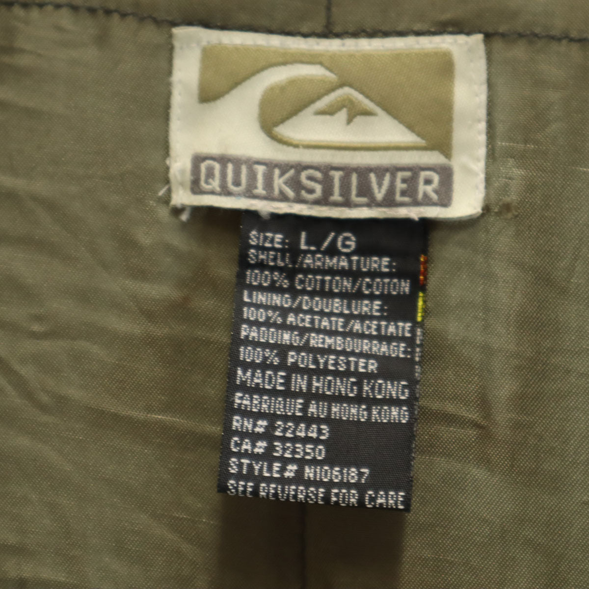 Quiksilver クイックシルバー 90s オールド コーデュロイジャケット L ベージュ 中綿 メンズ