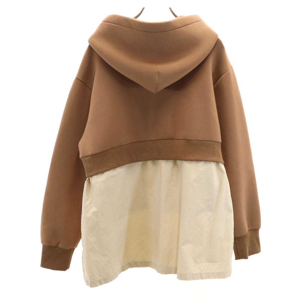 UGG アグ 長袖 ドッキング フーディー シャツ M ブラウン レディース