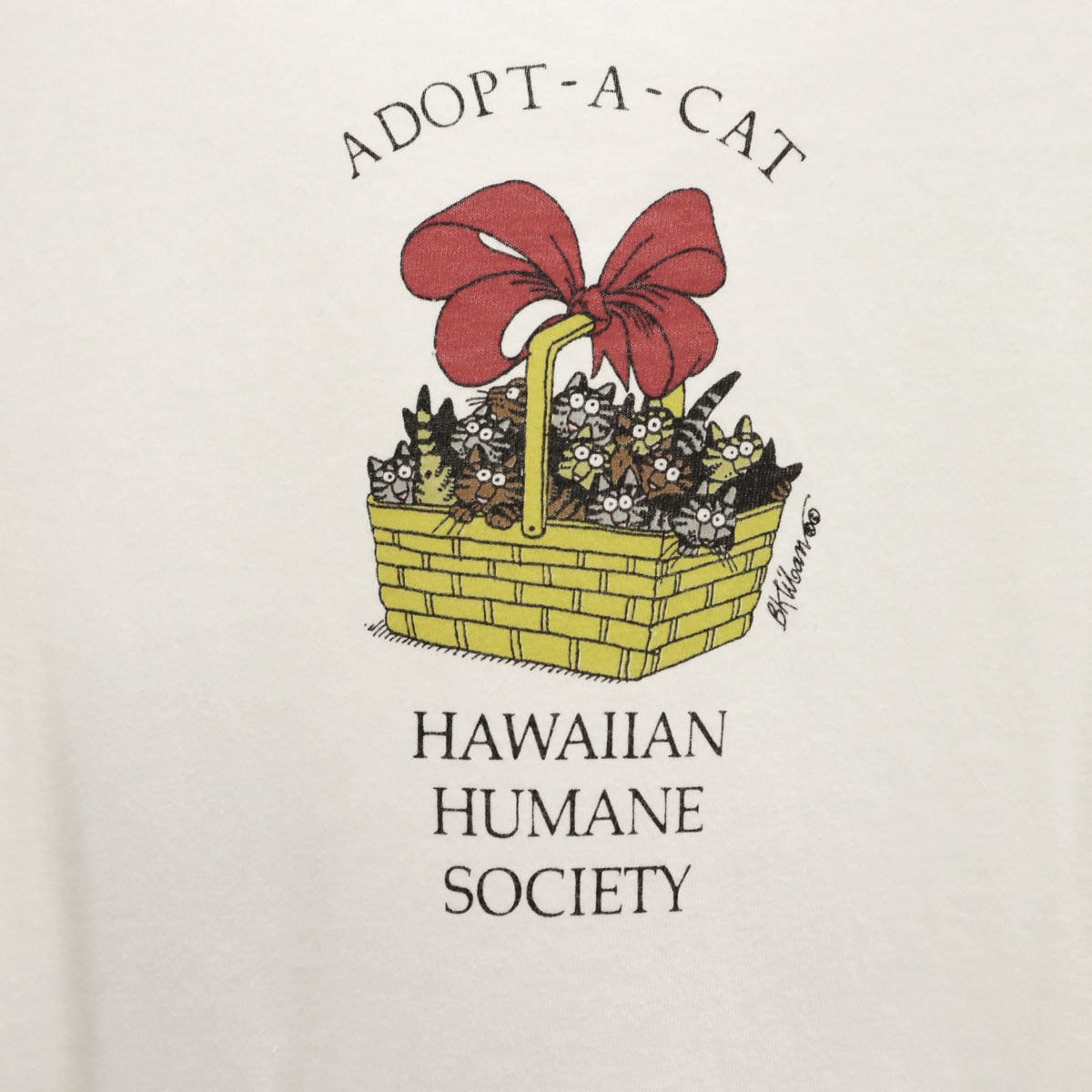 Crazy Shirt クレイジーシャツ 90s USA製 オールド クリバンキャット プリント 半袖 Tシャツ M ホワイト メンズ