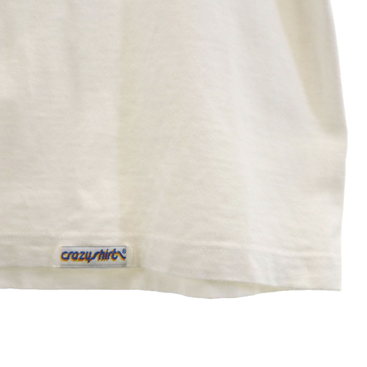 Crazy Shirt クレイジーシャツ 90s USA製 オールド クリバンキャット プリント 半袖 Tシャツ M ホワイト メンズ