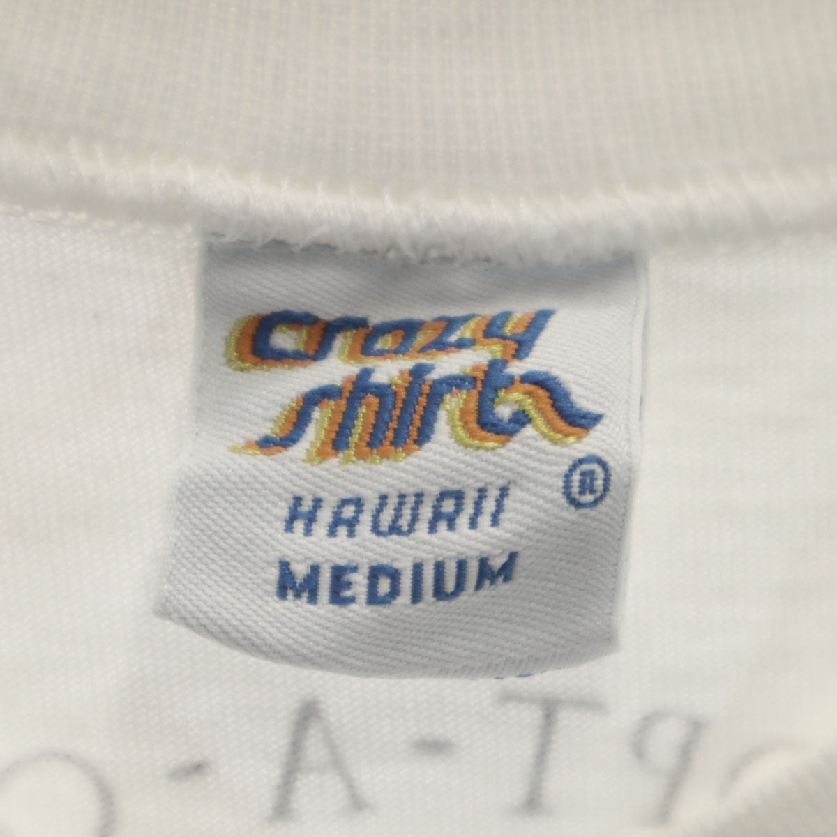 Crazy Shirt クレイジーシャツ 90s USA製 オールド クリバンキャット プリント 半袖 Tシャツ M ホワイト メンズ