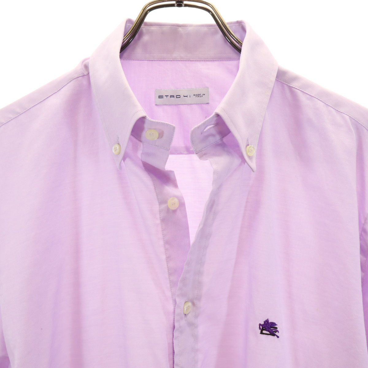 ETRO エトロ イタリア製 長袖 ボタンダウンシャツ 41 ライトパープル メンズ