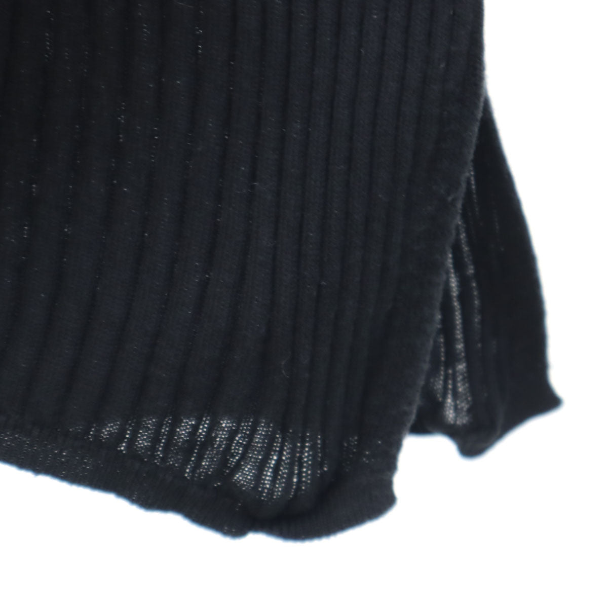 ROPE' ロペ シルク 長袖 リブ ニットカーディガン 38 ブラック メンズ