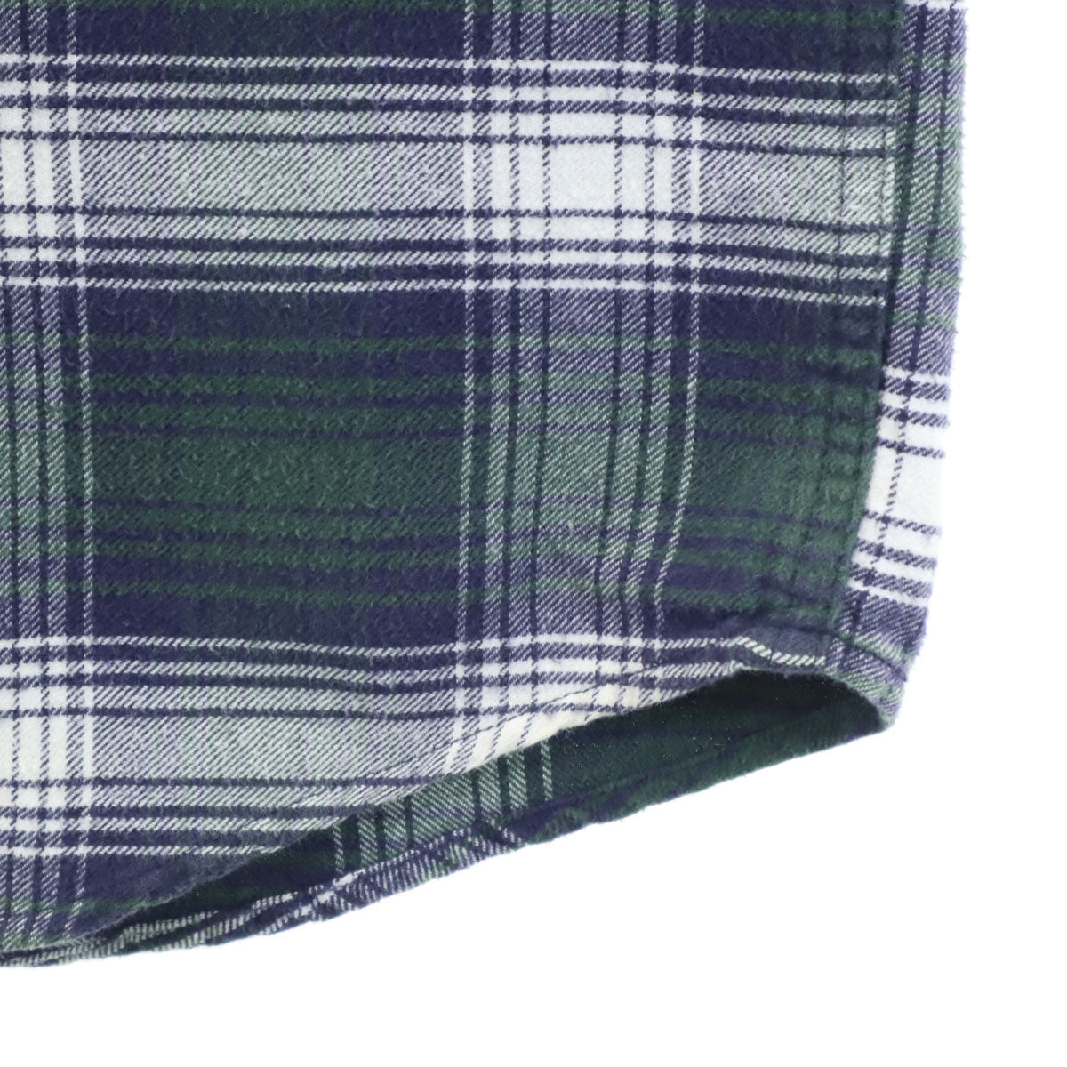 TOMMY HILFIGER トミーヒルフィガー 90s オールド フラッグタグ チェック柄 長袖 コットンネル ボタンダウンシャツ L ネイビー メンズ