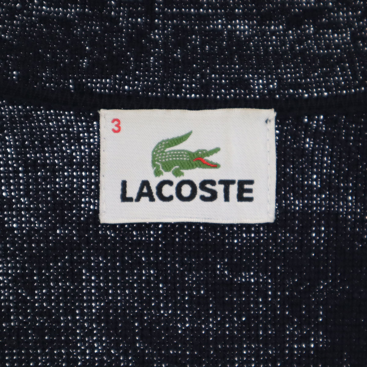 LACOSTE ラコステ 長袖 ニットカーディガン 3 ネイビー メンズ