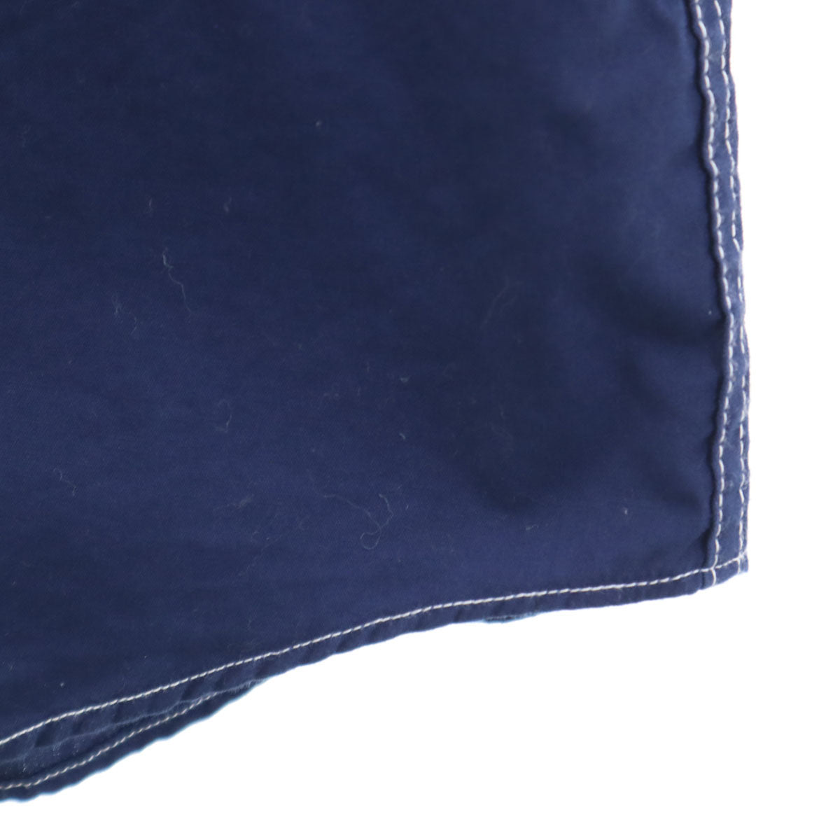 GAIJIN MADE ガイジンメイド 日本製 ボーダー柄 長袖 コットンシャツ M ネイビー メンズ