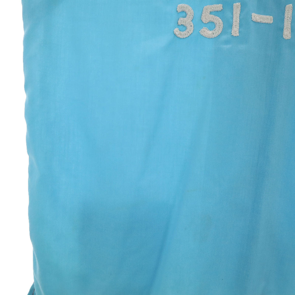 Hilton ヒルトン 70s USA製 ヴィンテージ チェーン刺繍 半袖 ボウリングシャツ 36 水色 レディース